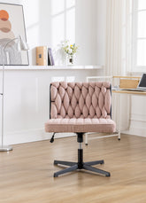 Armless Office Desk Chair No Wheels - Pink