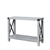 43.3" Console Table - Plaid Grey Oak