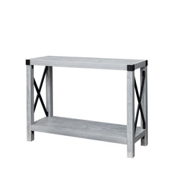 43.3" Console Table - Plaid Grey Oak
