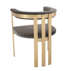 Kersey Glam Grey Velvet Accent Chair