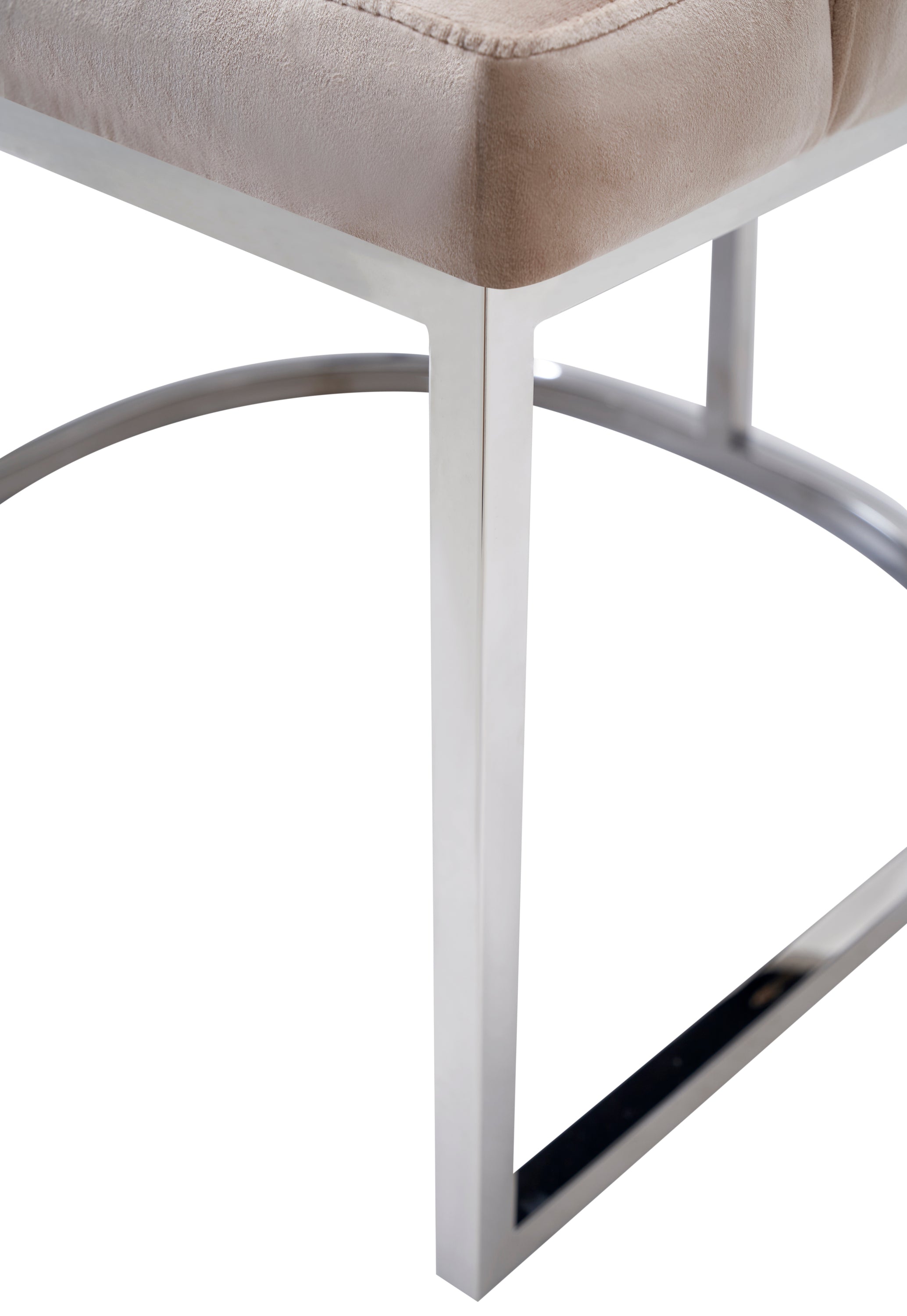 Modern Beige Velvet Chair