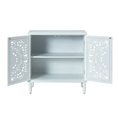 32" Tall 2-Door Accent Cabinet - White