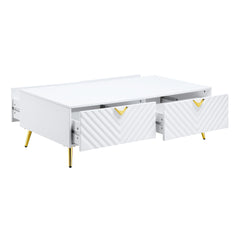 Gaines Coffee Table - White High Gloss Finish
