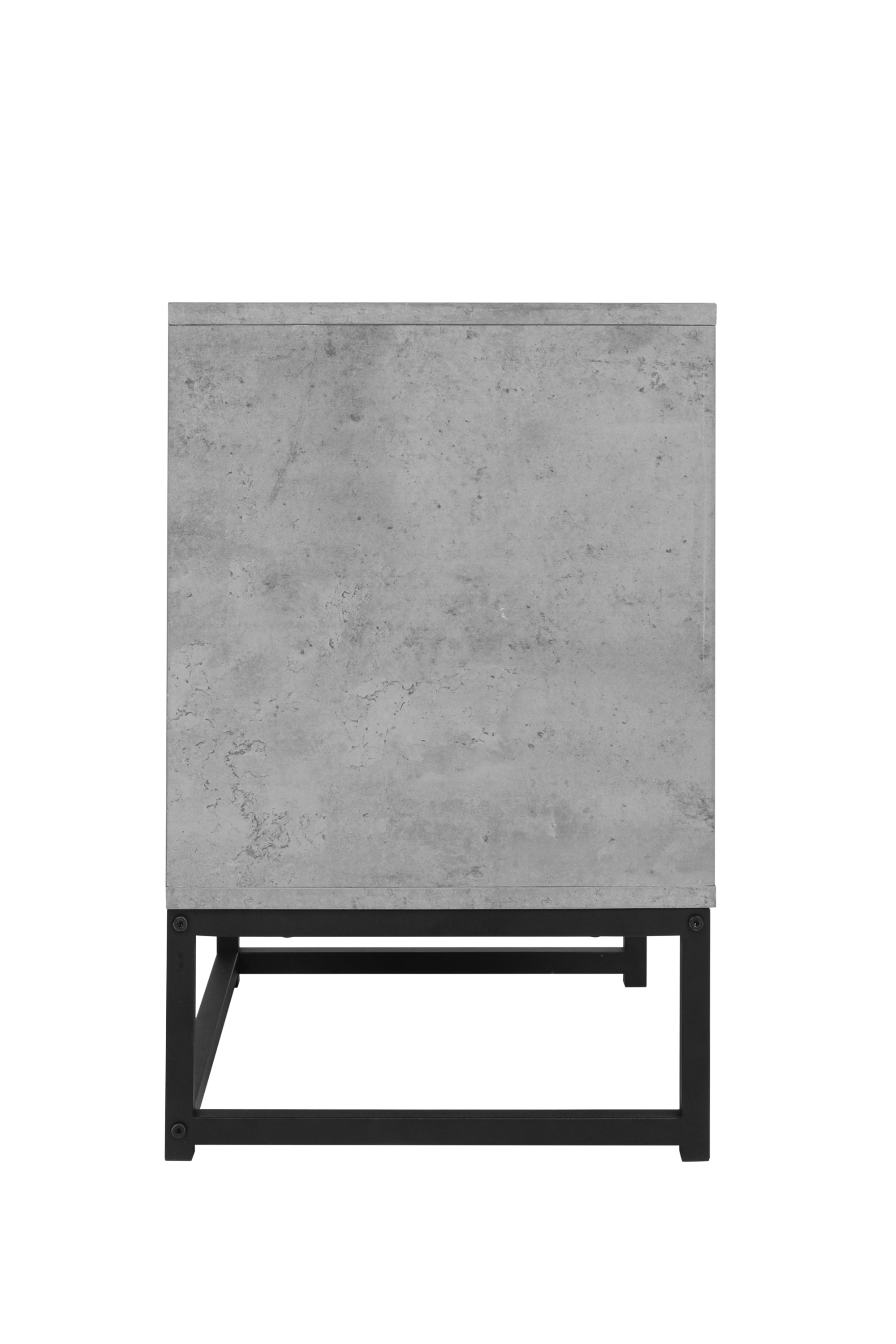 2 Drawer Nightstand,geometric elements - Cement Grey