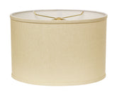 Slant Retro Oval Hardback Lampshade with Washer Fitter - Beige