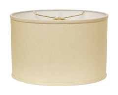 Slant Retro Oval Hardback Lampshade with Washer Fitter - Beige