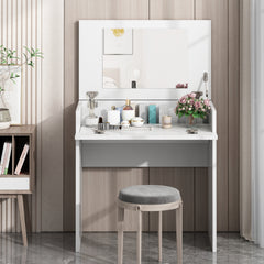 Vanity Sets with Flip up Mirror - White