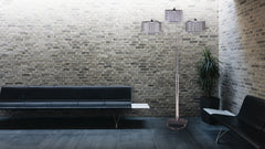 84"H 3-Shade Crystal inpired Arch Floor Lamp