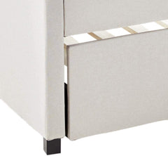 Daybed & Trundle (Twin Size) in Fog Fabric - Beige