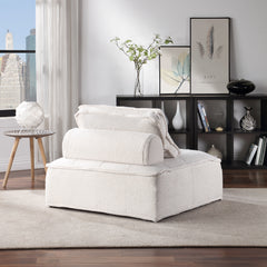 Accent Chair Upholstered Seating Armless Lambskin Sherpa