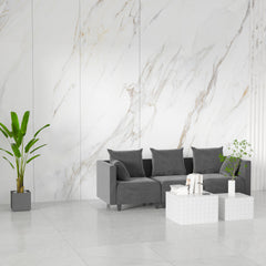 Sectional Sofa L Shape Modular Couch - Grey