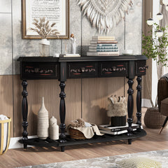 4-drawer console