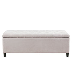 Shandra Tufted Top Storage Bench - Natural