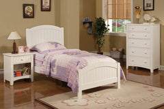 Wooden Nightstand With One Drawer White Finish