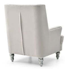 Pamona Faux Leather Chair - Ivory