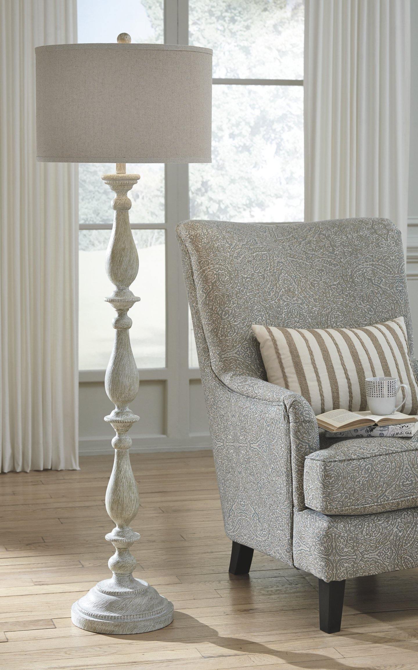Whitewash Floor Lamp