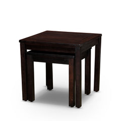 2-Piece Eucalyptus Nesting Table Set - Espresso