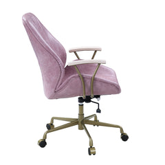 Vintage Office Chair, Top Grain Leather - Pink