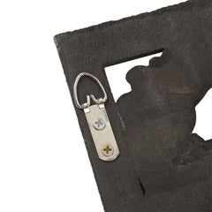 Botanical Panel Distressed Carved Wood 2-piece Wall Decor Set - Antique Blue