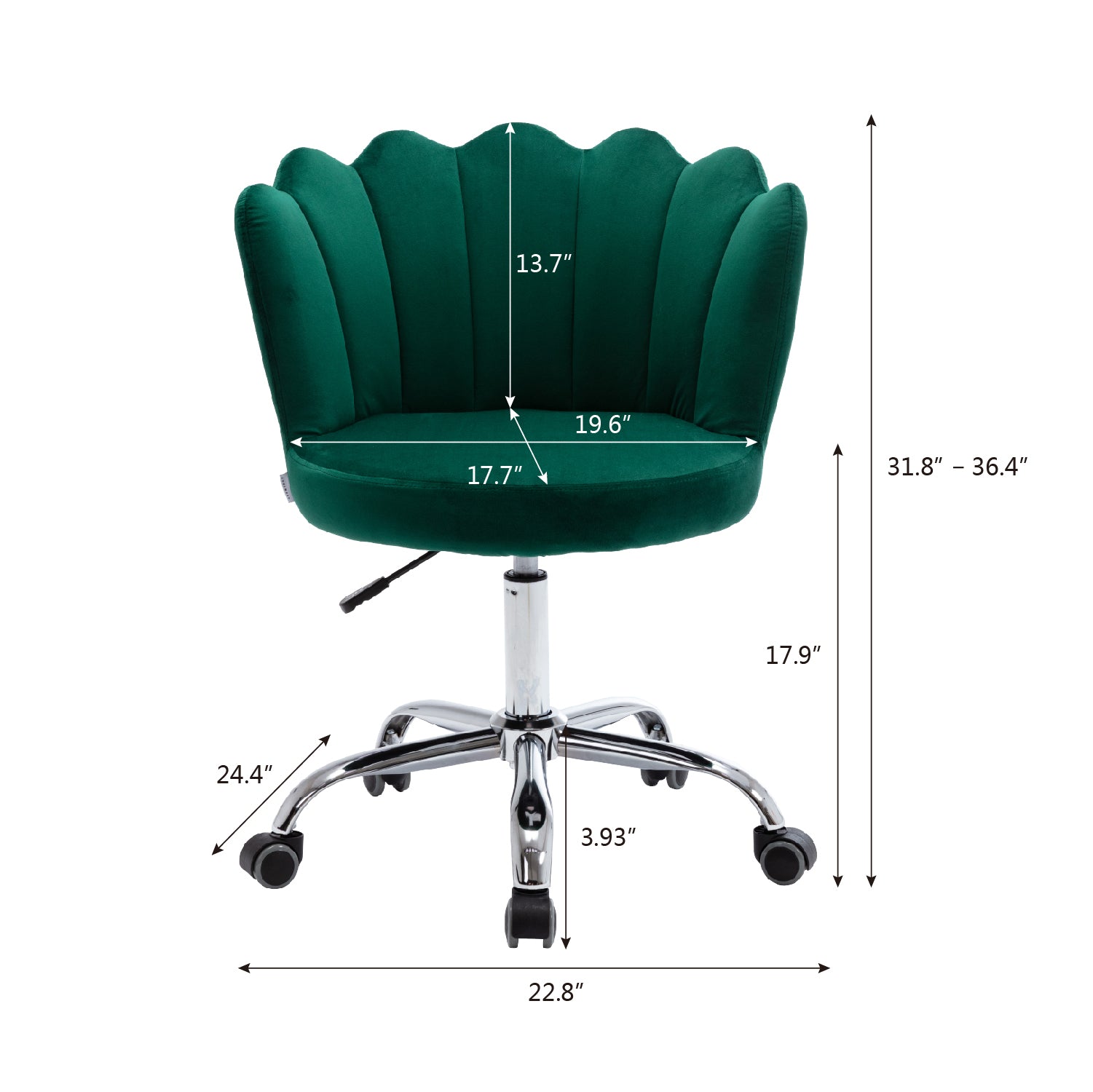 Modern Swivel Shell Chair - Green
