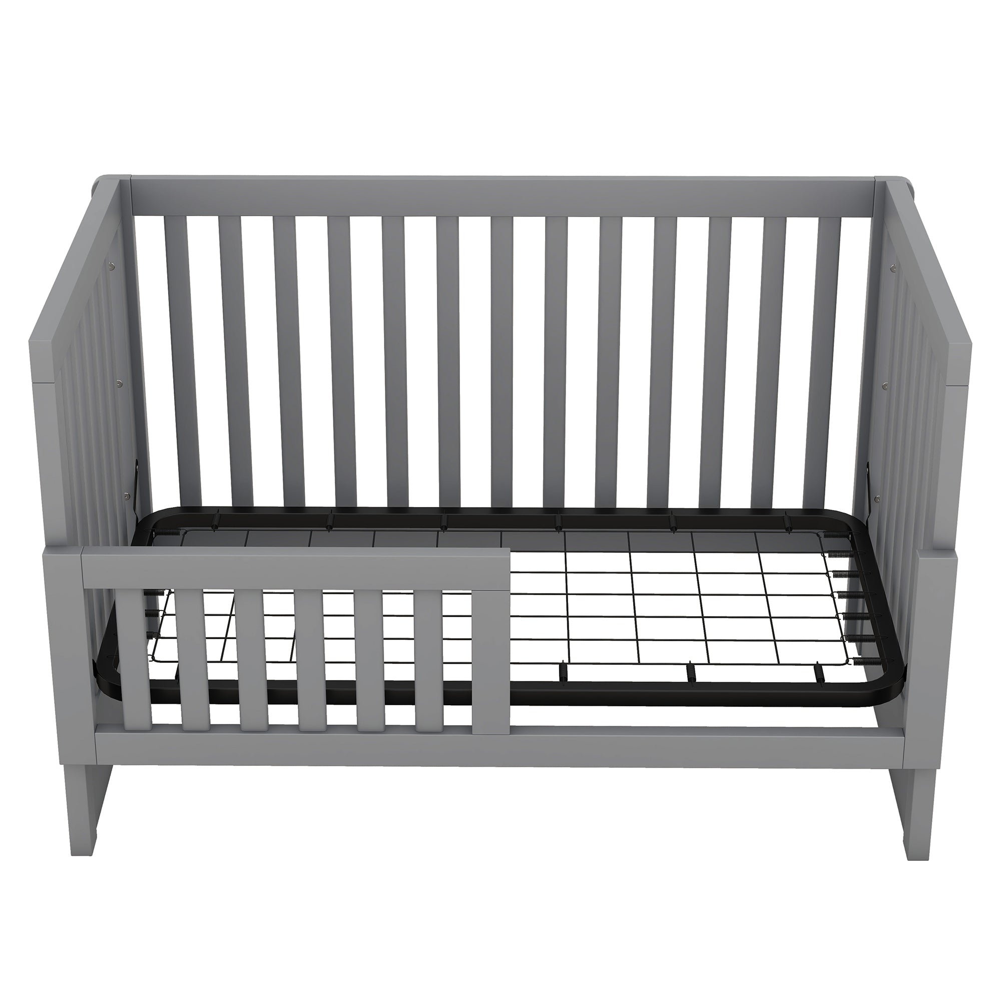 Convertible Crib/Full Size Bed with Changing Table - Gray