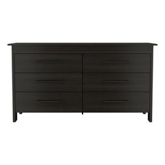 6 Drawer Double Dresser - Black