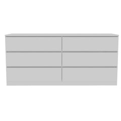 6 Drawer Double Dresser - White