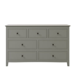 Charming 7 Drawers Solid Wood Dresser - Gray