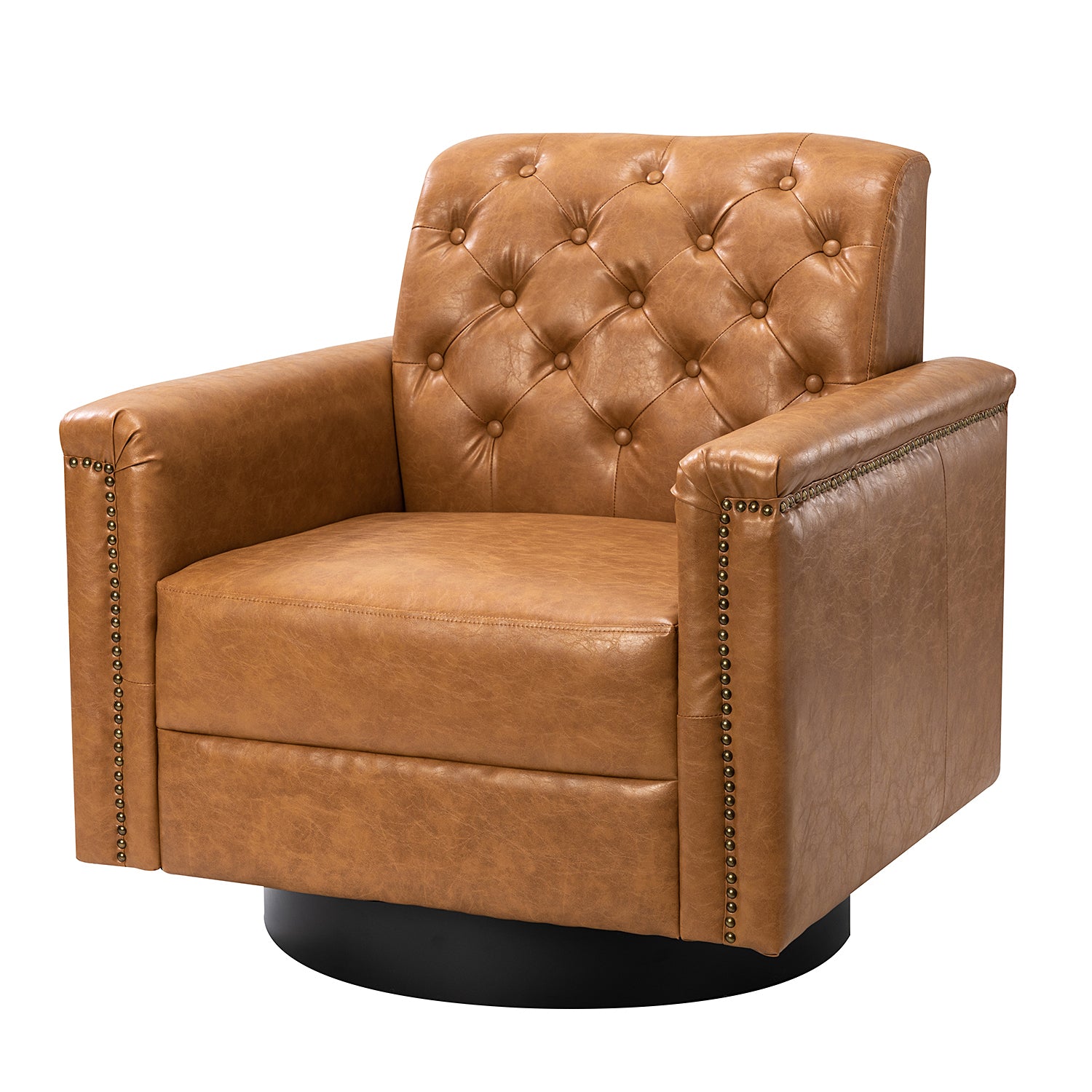 Swivel Armchair - Camel