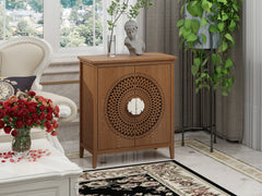 Antique Style 2 Door Cabinet - Walnut