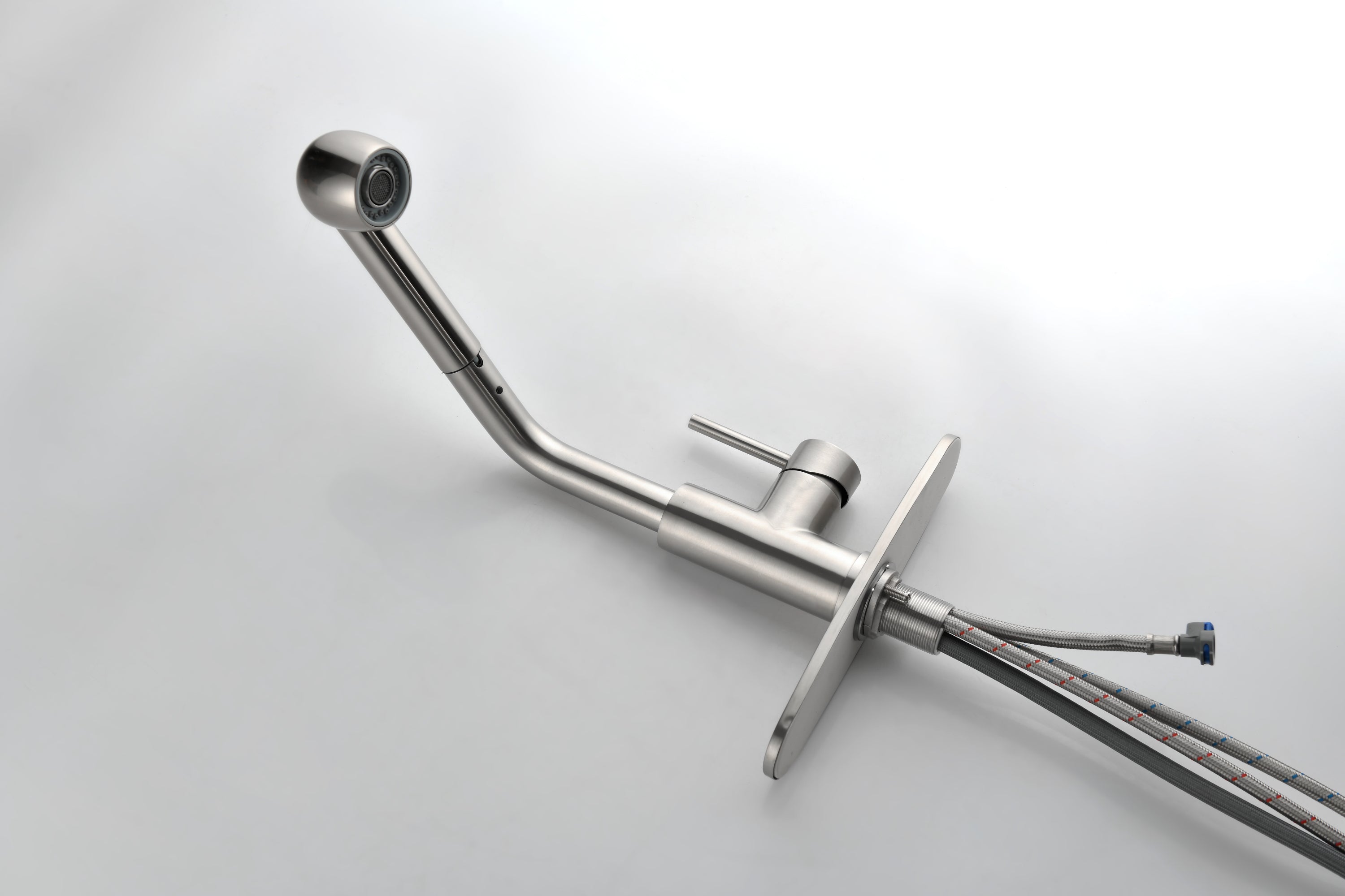 Single Handle Kitchen Sink Faucet with Pull Out Sprayer - Brushed Nickel