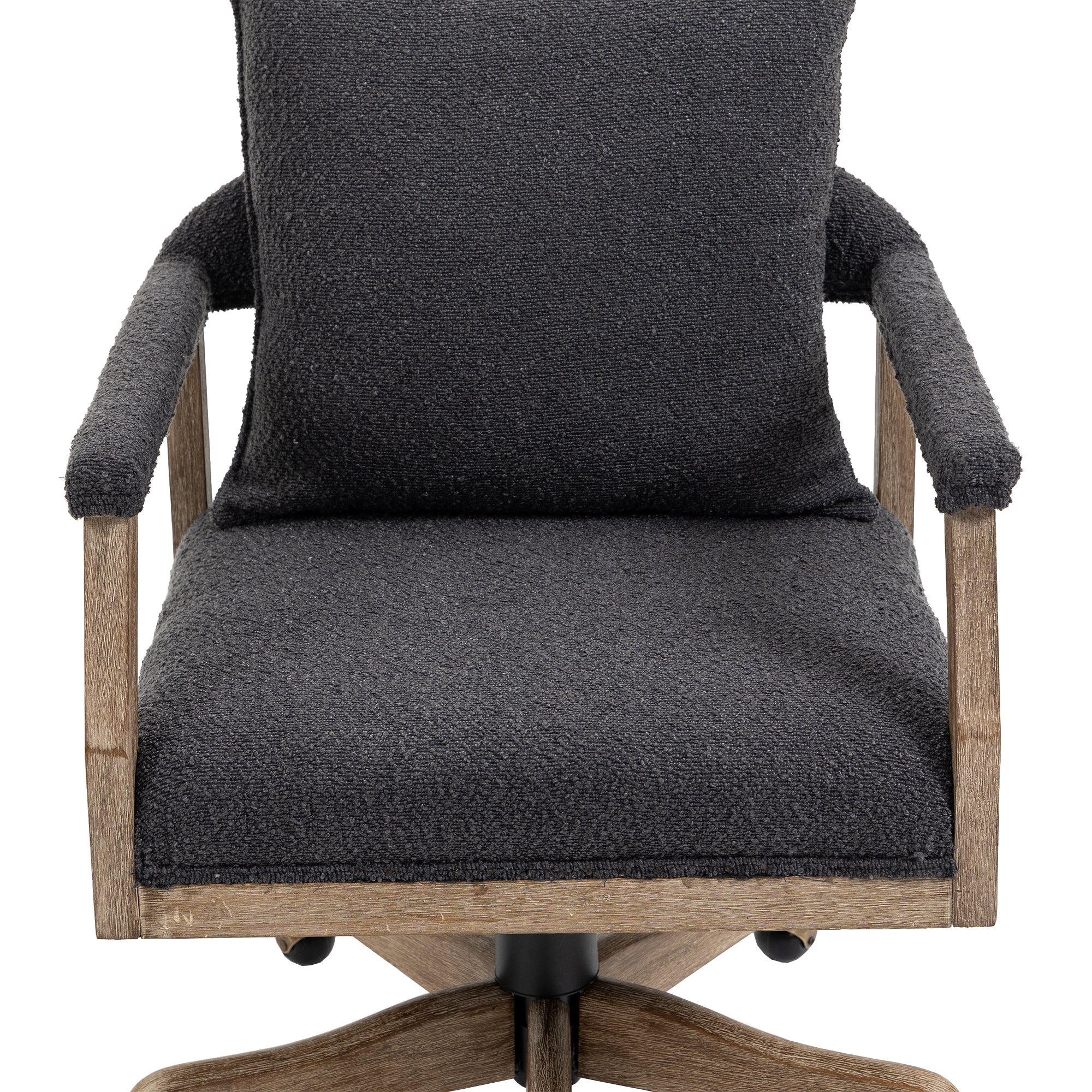 Chair Office Chair Adjustable Swivel Chair Fabric Seat Home Study Chair - Black