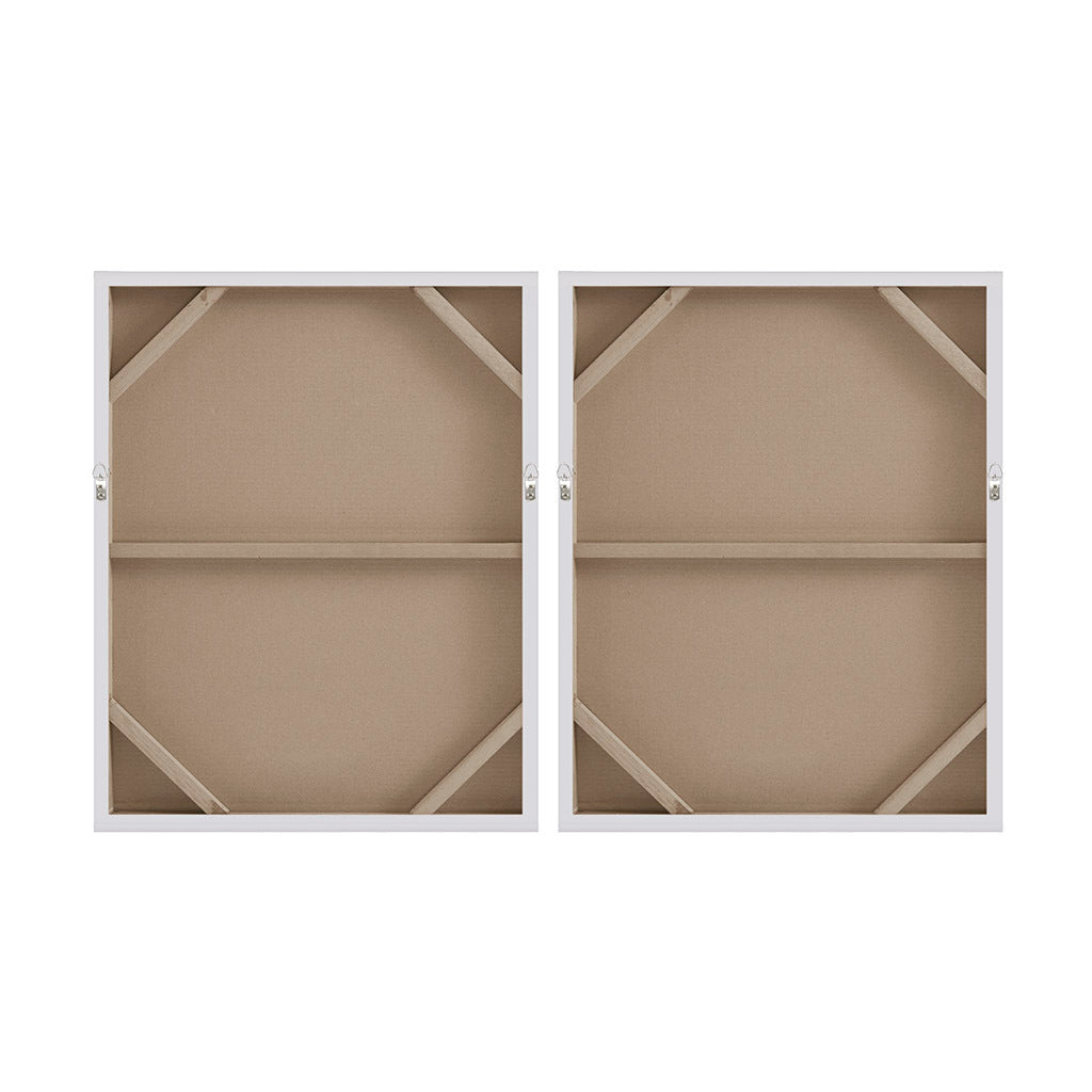 Golden Glimmer Heavily Embellished 2-piece Canvas Wall Art Set