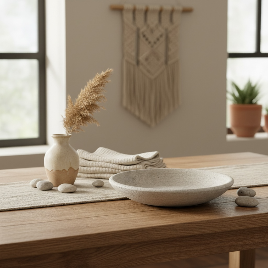 Organic Stone Decorative Tray 12x12x3’’