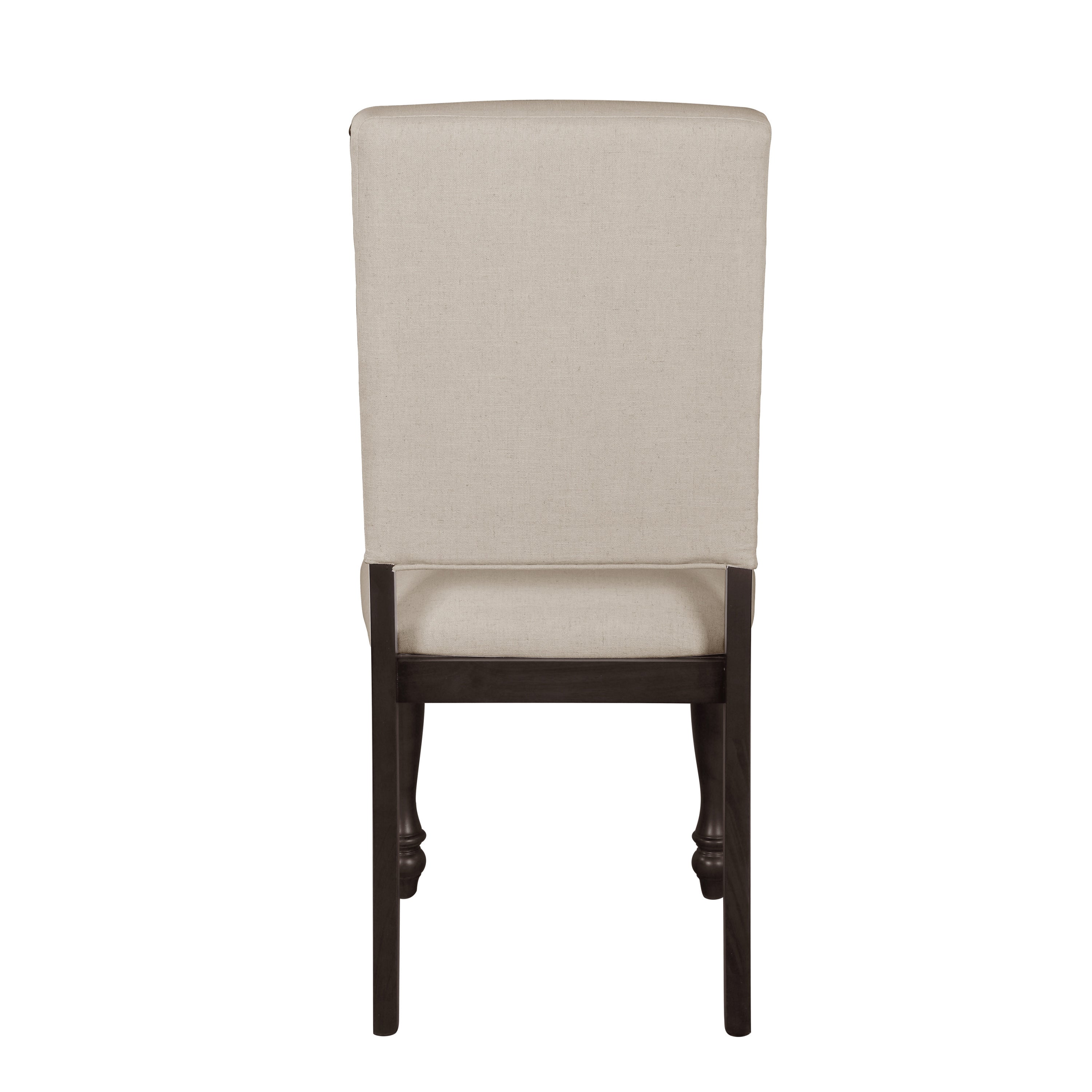 Traditional Brown Finish 7pc Dining Set Table with Leaf and 6x Side Chairs Beige