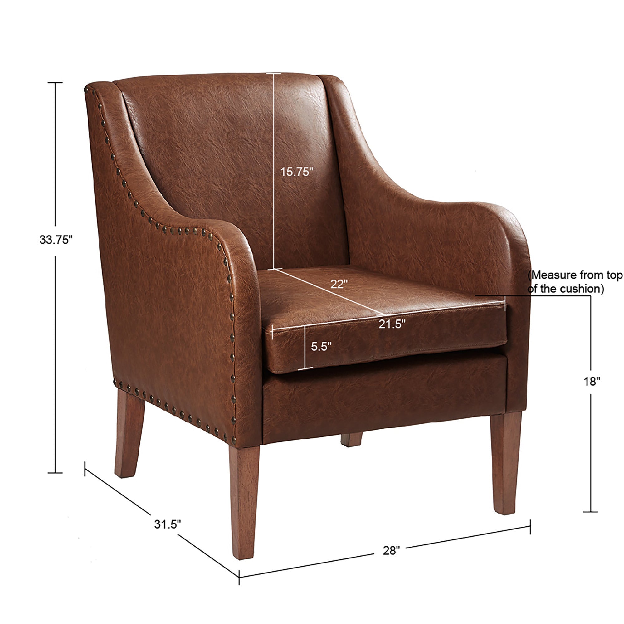 Elegant Faux Leather Accent Chair