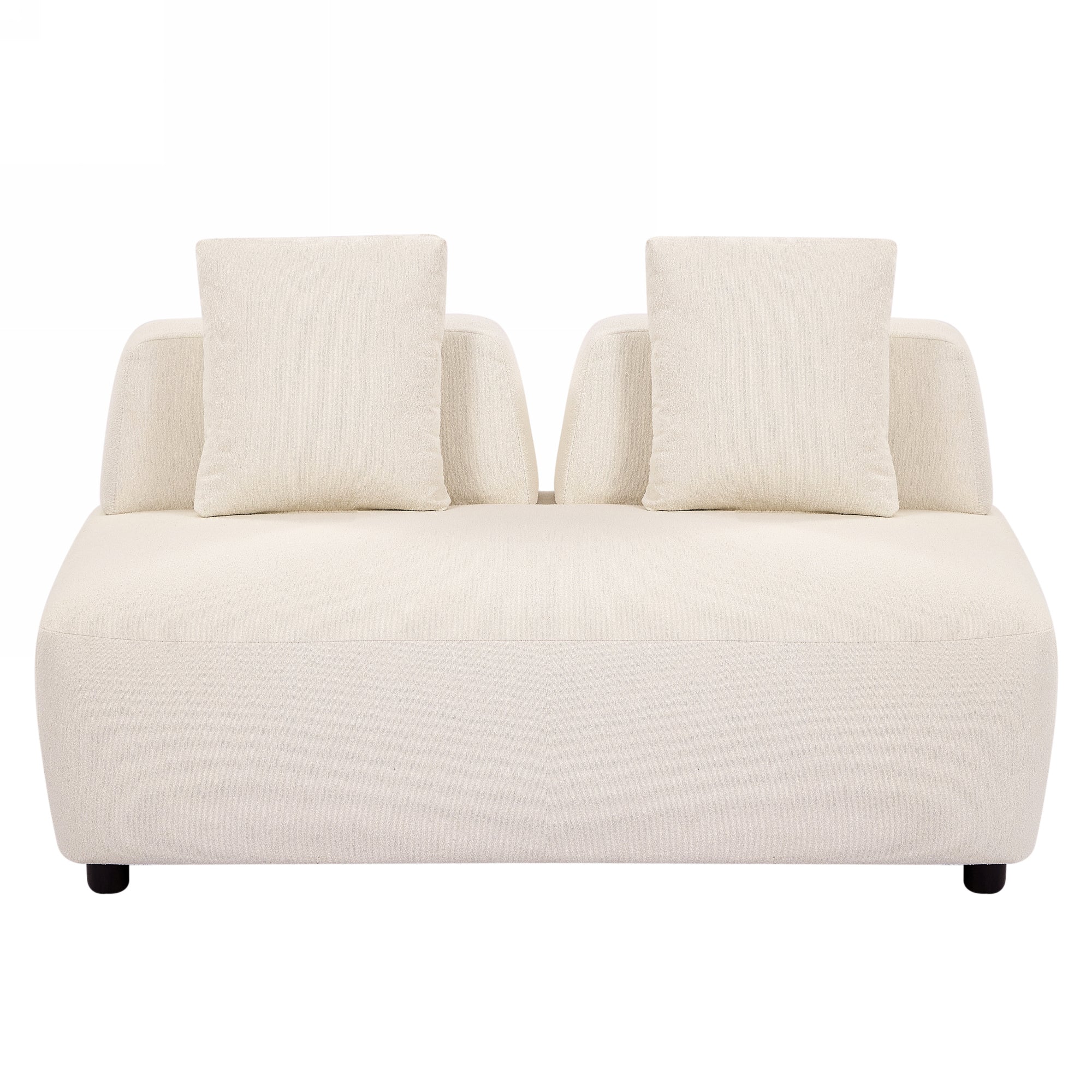 Contemporary 3-piece Sectional Sofa Free Convertible sofa with Four Removable Pillows - Beige
