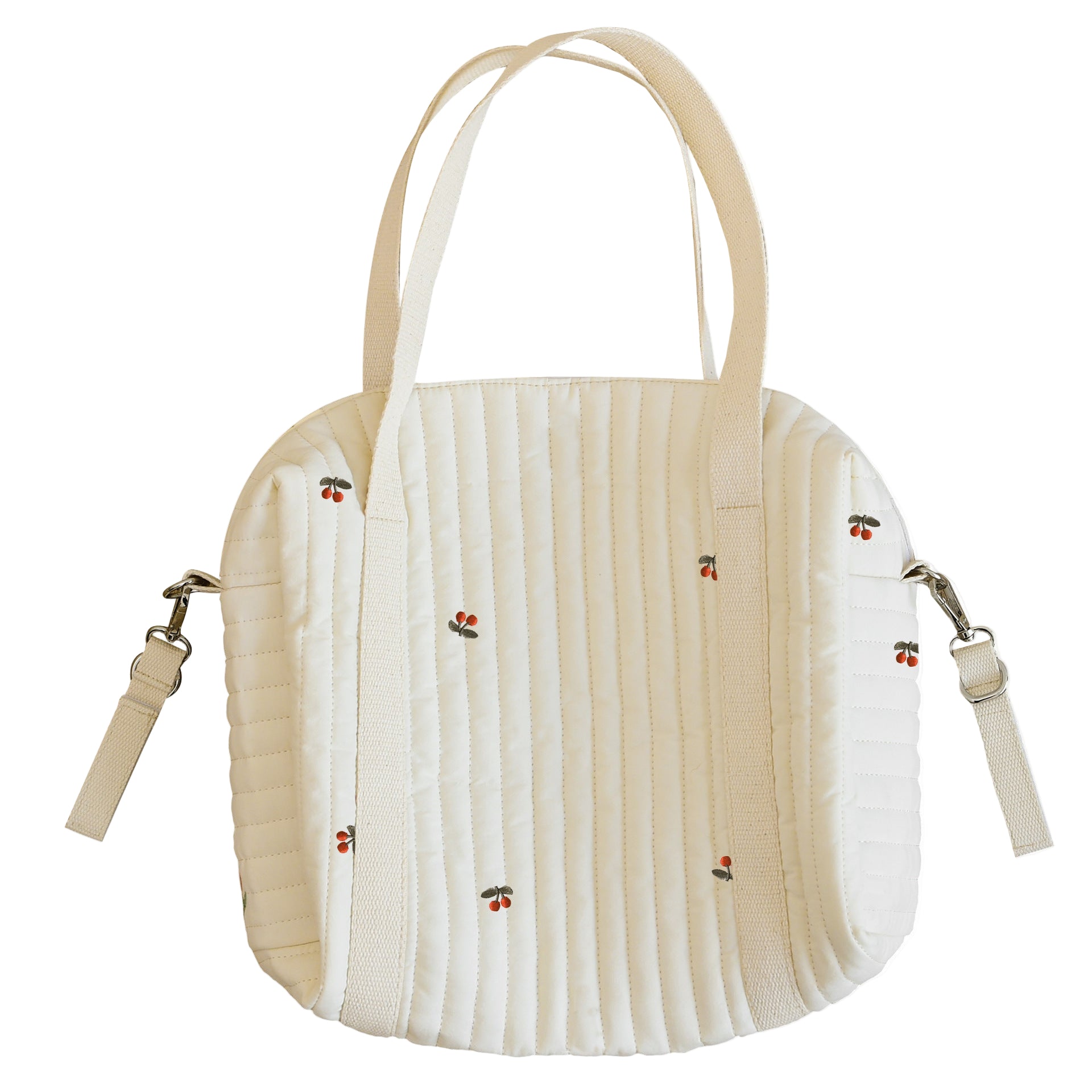 Quilted Cotton Baby Diaper Bag, Stroller Bag, Adjustable Straps