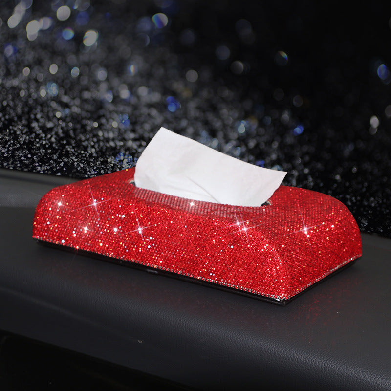 Tissue Box For Car Diamond Car Napkin Paper Box