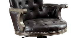 Elegant Home Office Chair Height-Adjustable Arm Chair -Black