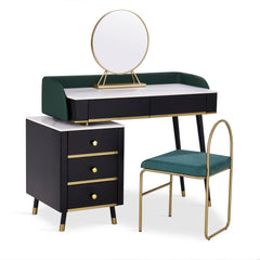 Modern Dressing Vanity Makeup Table Set - Black