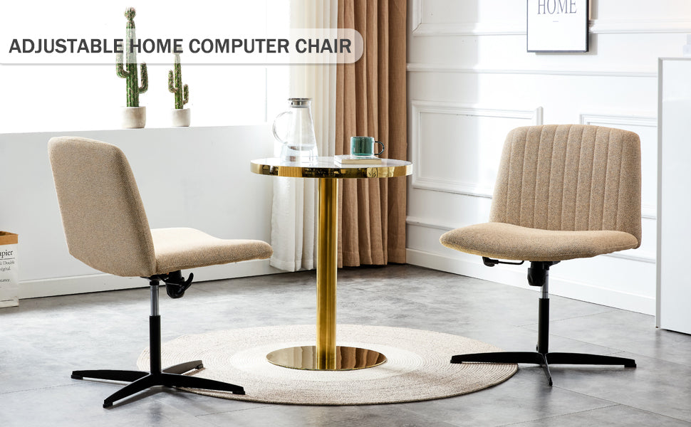 Chair Office Chair Adjustable 360 ° Swivel Cushion Chair - Linen Beige