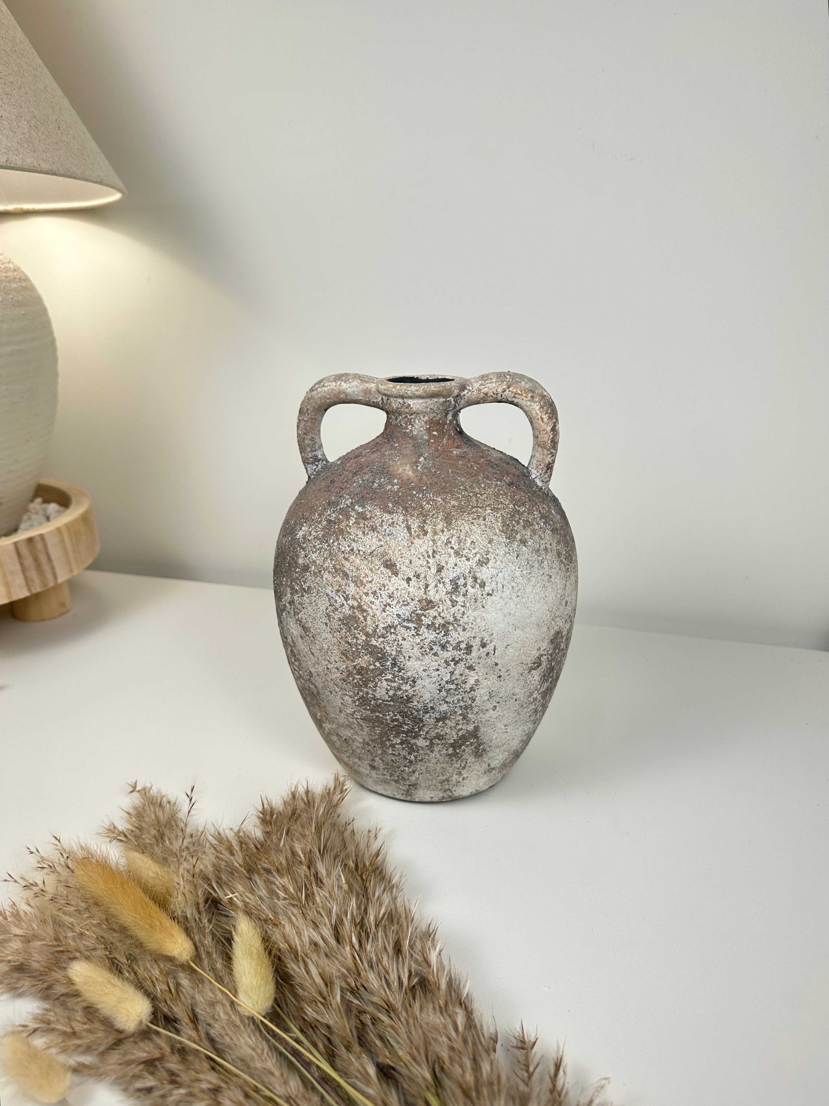 Rustic Ceramic Vase Textured Minimalist style 10’’ tall