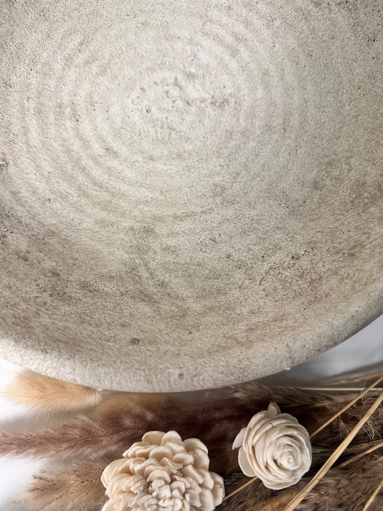 Organic Stone Decorative Tray 12x12x3’’ - Beige
