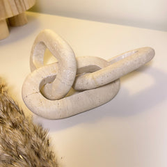 Travertine Stone Chain Decorative Accent Sand Color - Sand