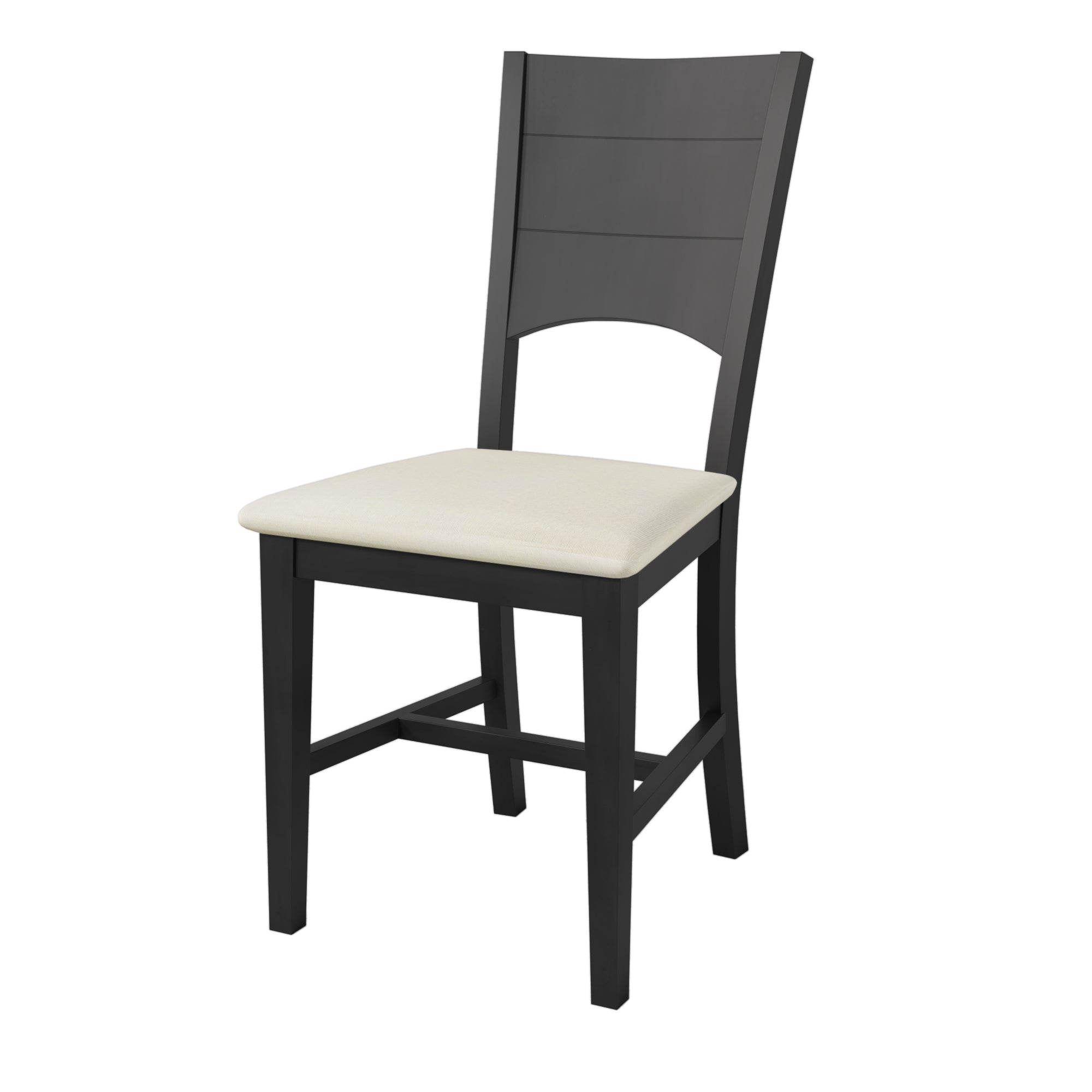 6-Piece Wood Half Round Dining Table Set with Long Bench and 4 Dining Chairs - Grey
