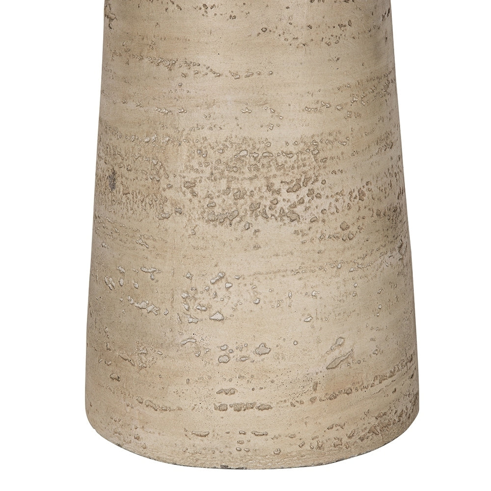 Cream Square Side Table with Pedestal Base 20x20x24"