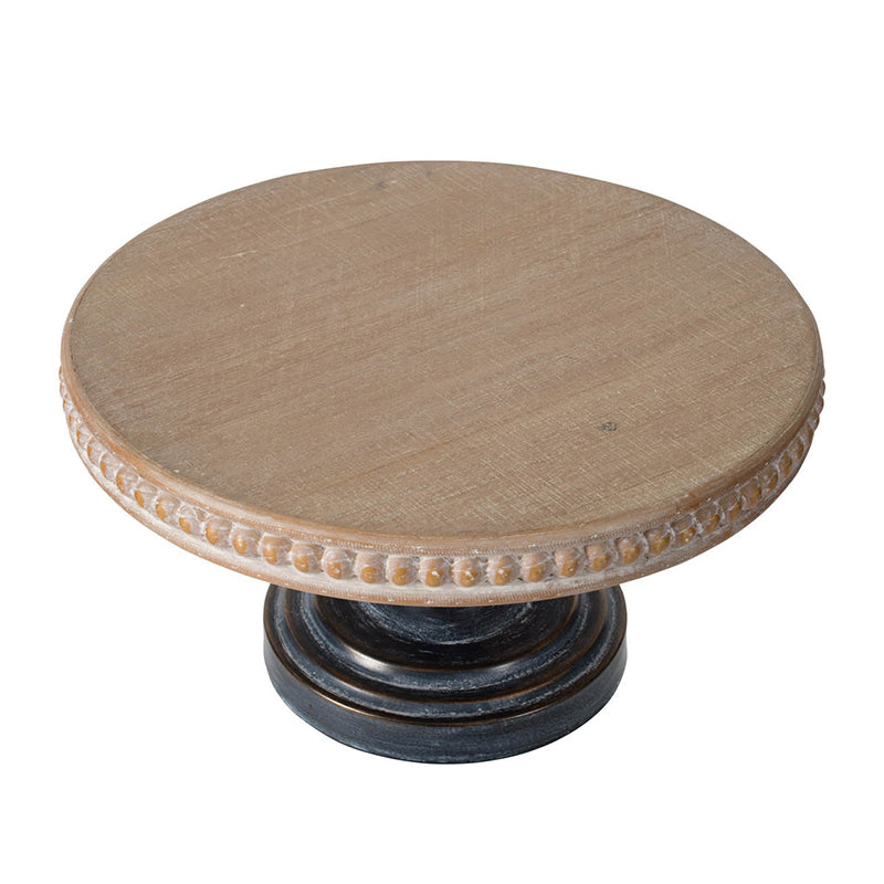 Wooden Display Stand with Beaded Trim D14x7.5"