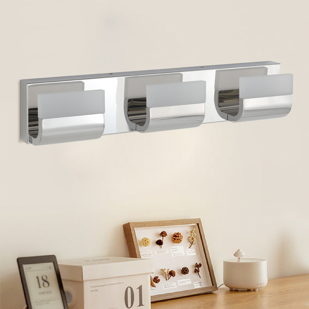 Bathroom Vanity Lighting 3-Light LED Vanity Lights Over Mirror Bath Wall Lighting - Chrome