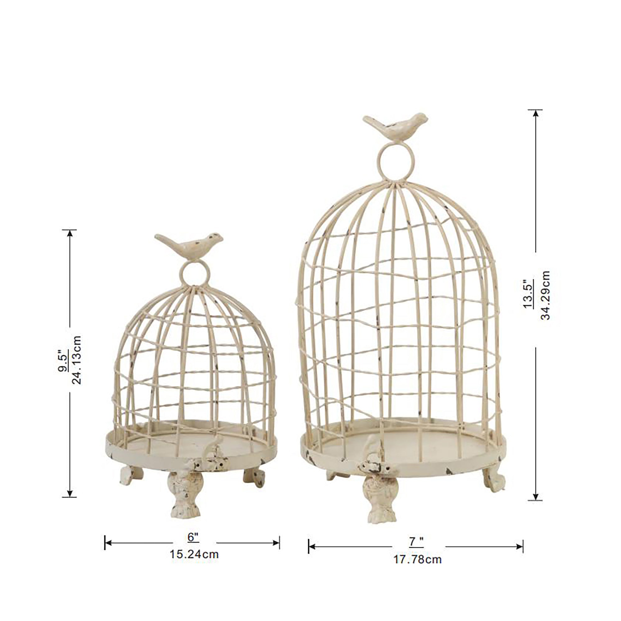 Decorative Birdcages With Bird Finial